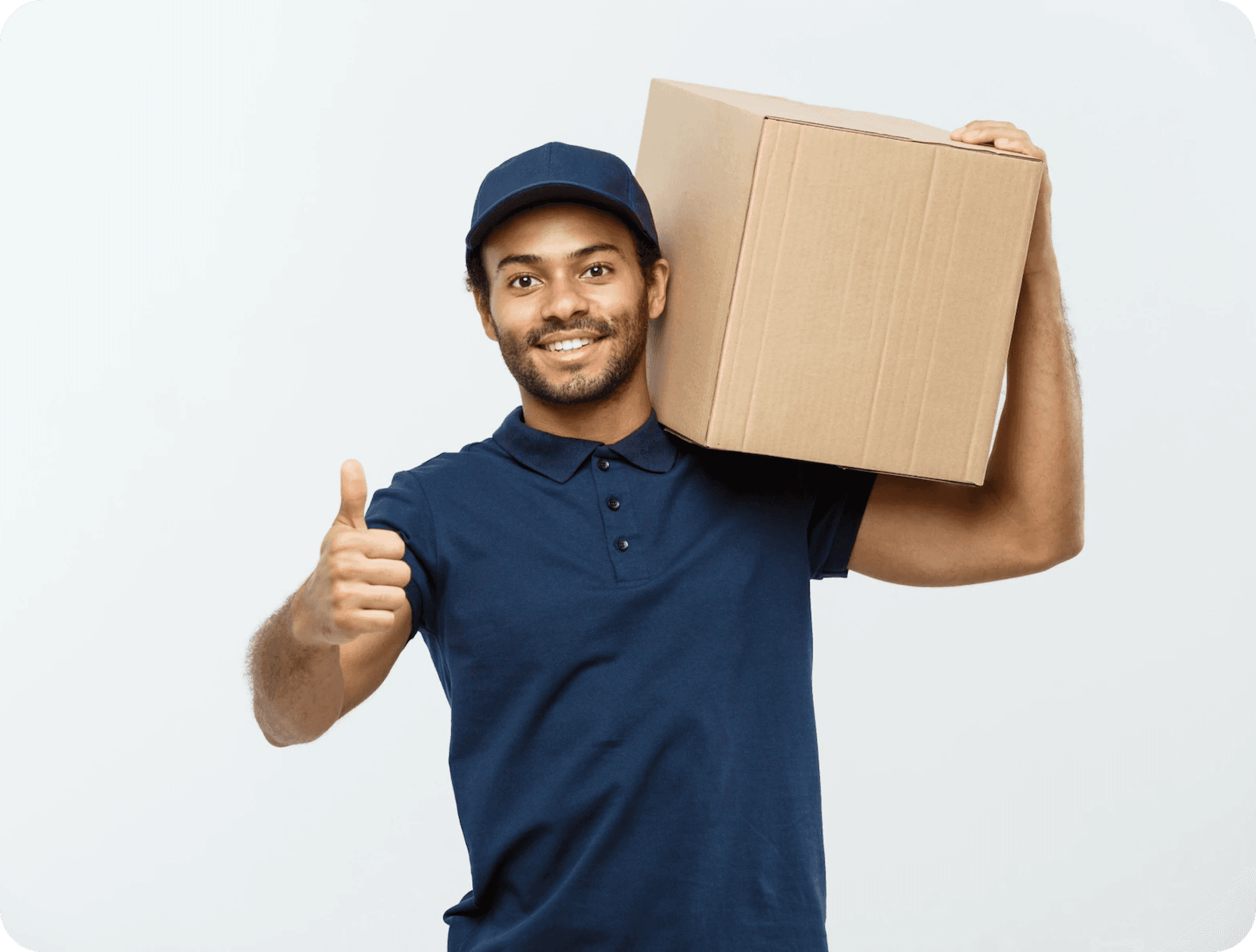 Guy carrying a parcel on his shoulder